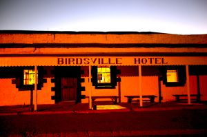 Birdsville Pub With Sunrise Glow 
